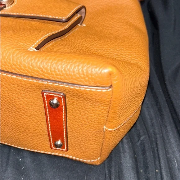 Dooney & Bourke Large Cambridge Brown‎ Pebbled Leather Hobo Shoulder NWOT $329 - Picture 10 of 11